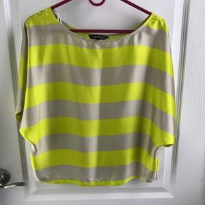 Express dolman off shoulder silk top